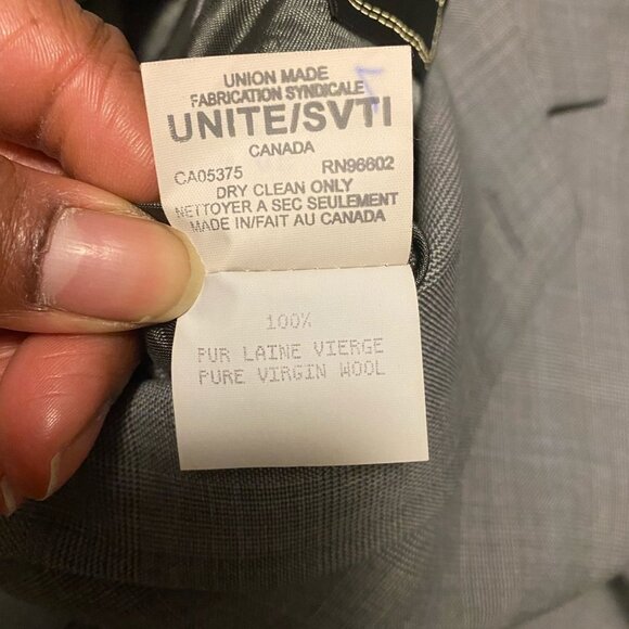 Moores Men Gray Button Front Formal Blazer Jacket - Picture 9 of 11